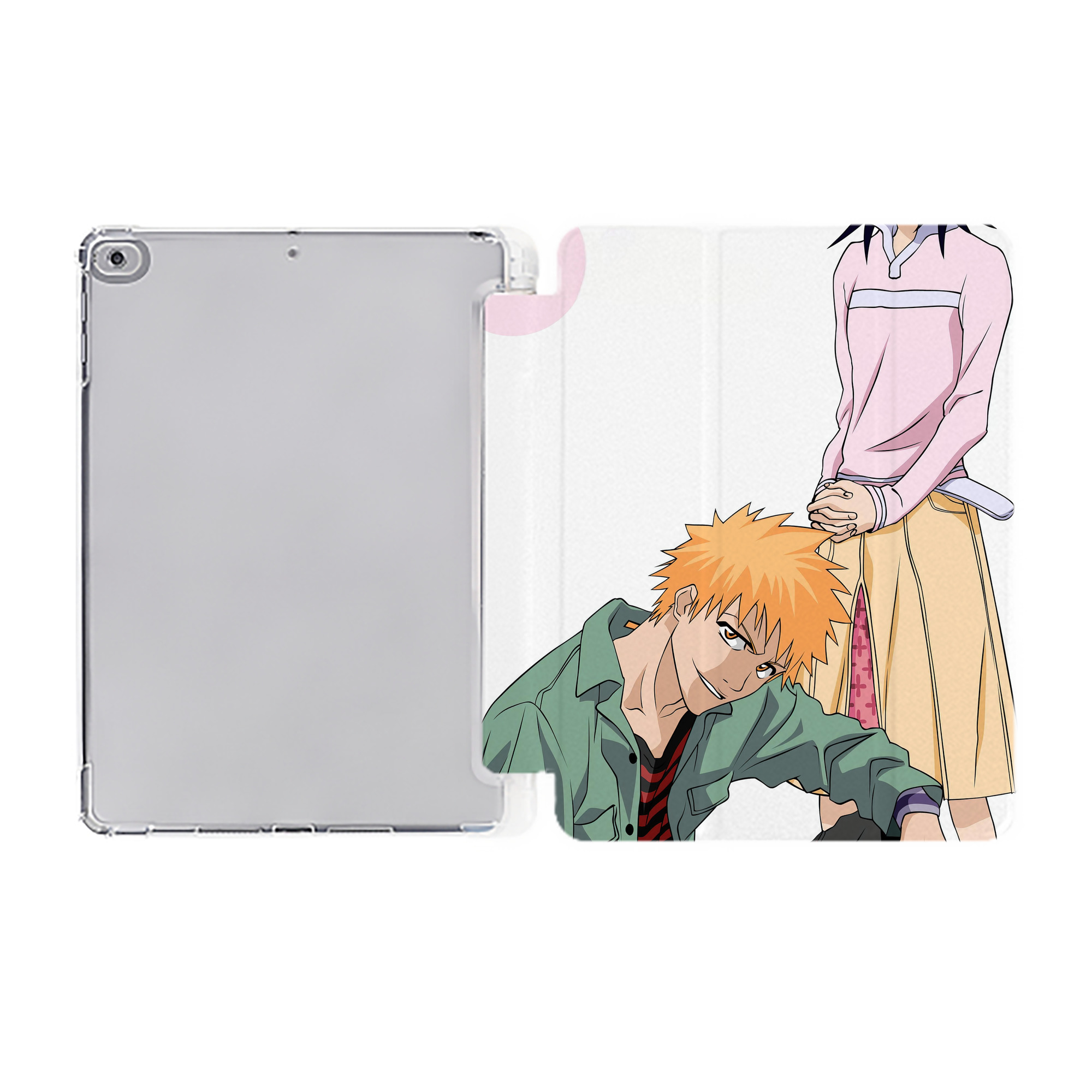 （画像用） ブリーチ BLEACH IPad ケース ペン収納付き 三つ折りスタンド PUレザー×シリコン 対応機種9.5/10.5/10.9インチ